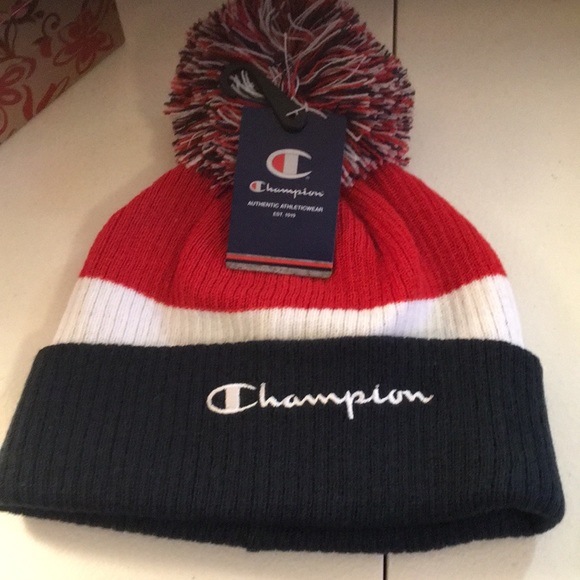 Champion Pom Pom Beanie | Poshmark